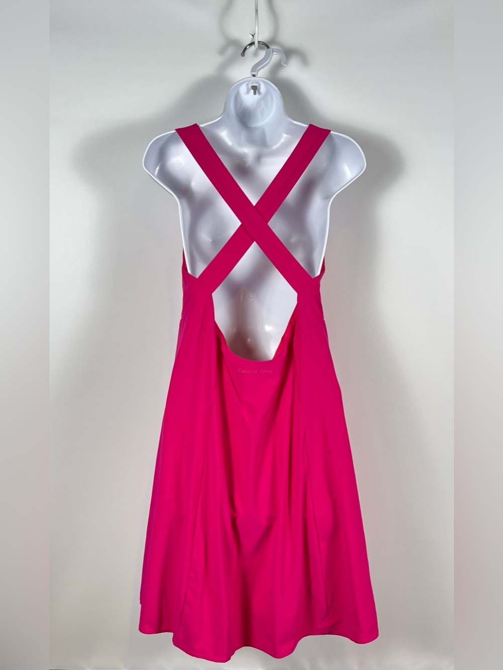 Outdoor Voices Cross-Back Tennis Dress In Pitaya Pink Size Large - Picture 2 of 5